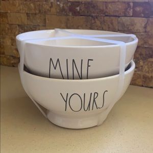 Rae Dunn Mine & Yours bowl set